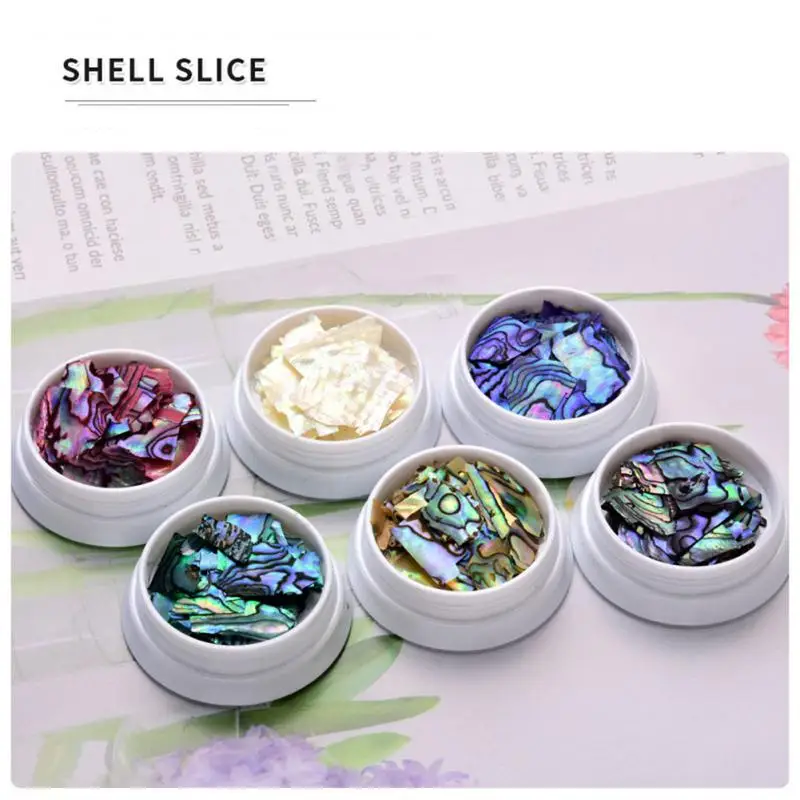 Nail Art Decoration Irregular Natural Abalone Shell Pieces Deco Parts Shellfish Fragments Flashing Nail Manicure Gravel Flakes