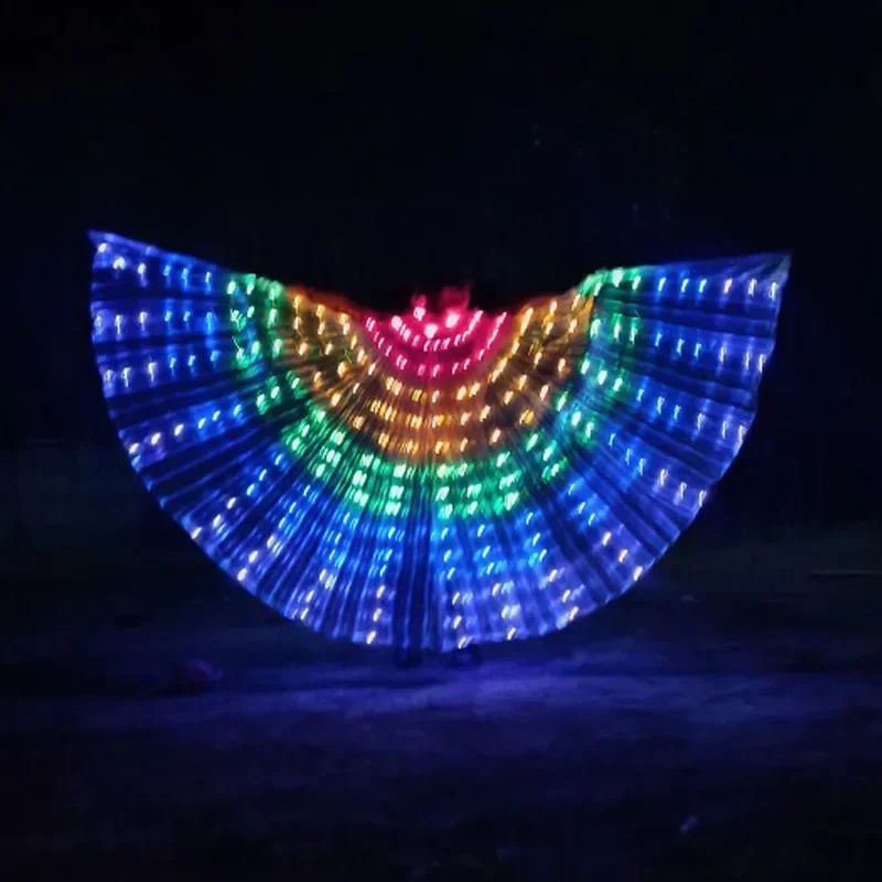 Светодиодные Крылья для танца живота, флуоресцентная бабочка, крылья для танца живота, праздничный костюм для танца живота, женский костюм