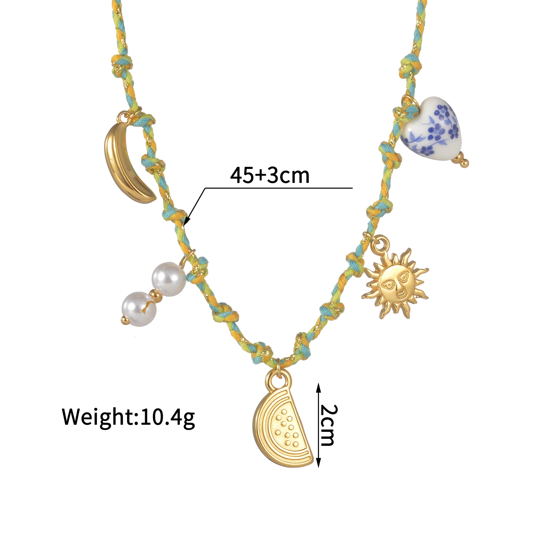 Fashion Ceramic Shell Necklace & Bracelet Set for Women