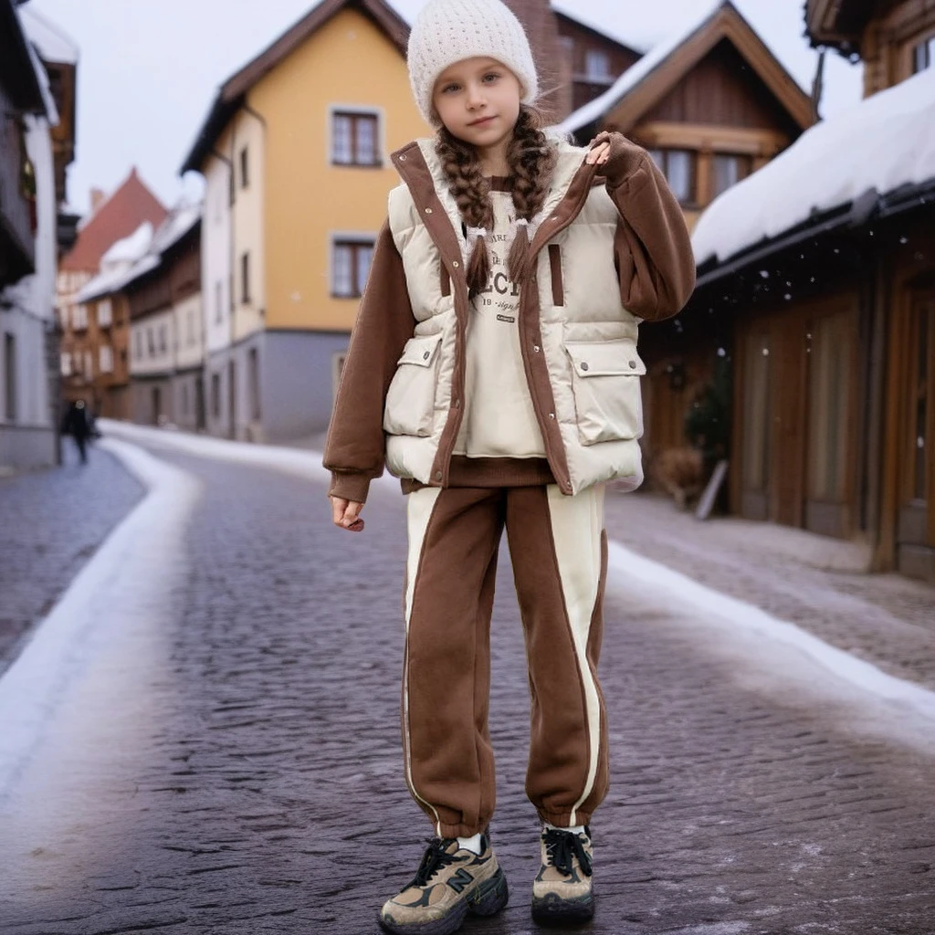 

Girls Clothes Set Winter Fleece Thick Warm Vest Hoodies Sweatpants 3pcs Teen Kids Outfits Casual Sport School Children Costumes
