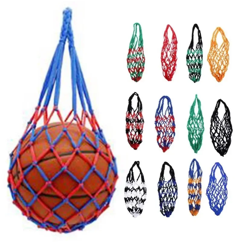 Basketball Football Net Bag Nylon Bold Storage Pack Single Ball Carry Portable Equipment Outdoor Sports Soccer Volleyball Pocket