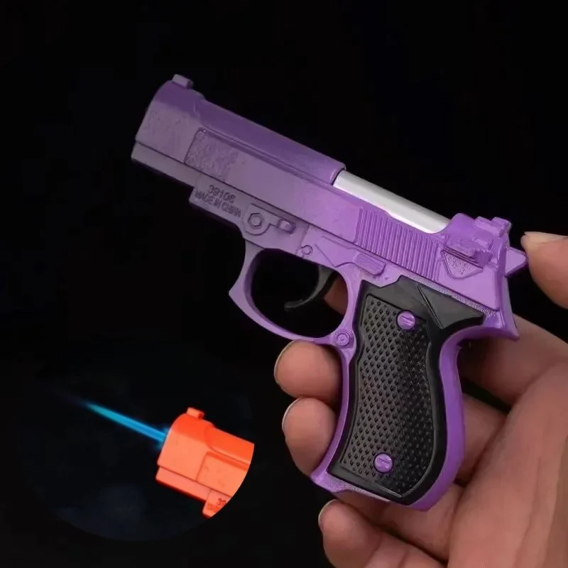 

New Windproof Gradient Radish Gun Inflatable Lighter Jet Flame Radish Knife Pistol Decompression Lighter Smoking Gift