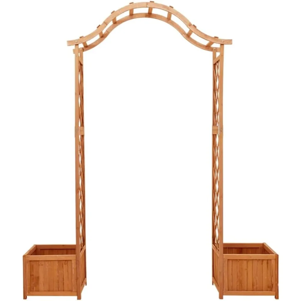 

Garden Arch, 68.9 "x15.7 "x80.3" , Gazebo Balloon Archs, Arch Backdrop Shelf Climbing Plants, Wedding Wooden Arch