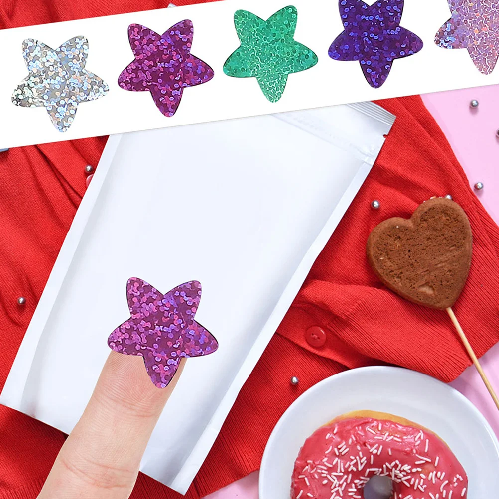 

5 Rolls Star Stickers for Kids Reward Self Adhesive Small Stickers Teacher Classroom Crafts DIY Gift Wrapping Decoration