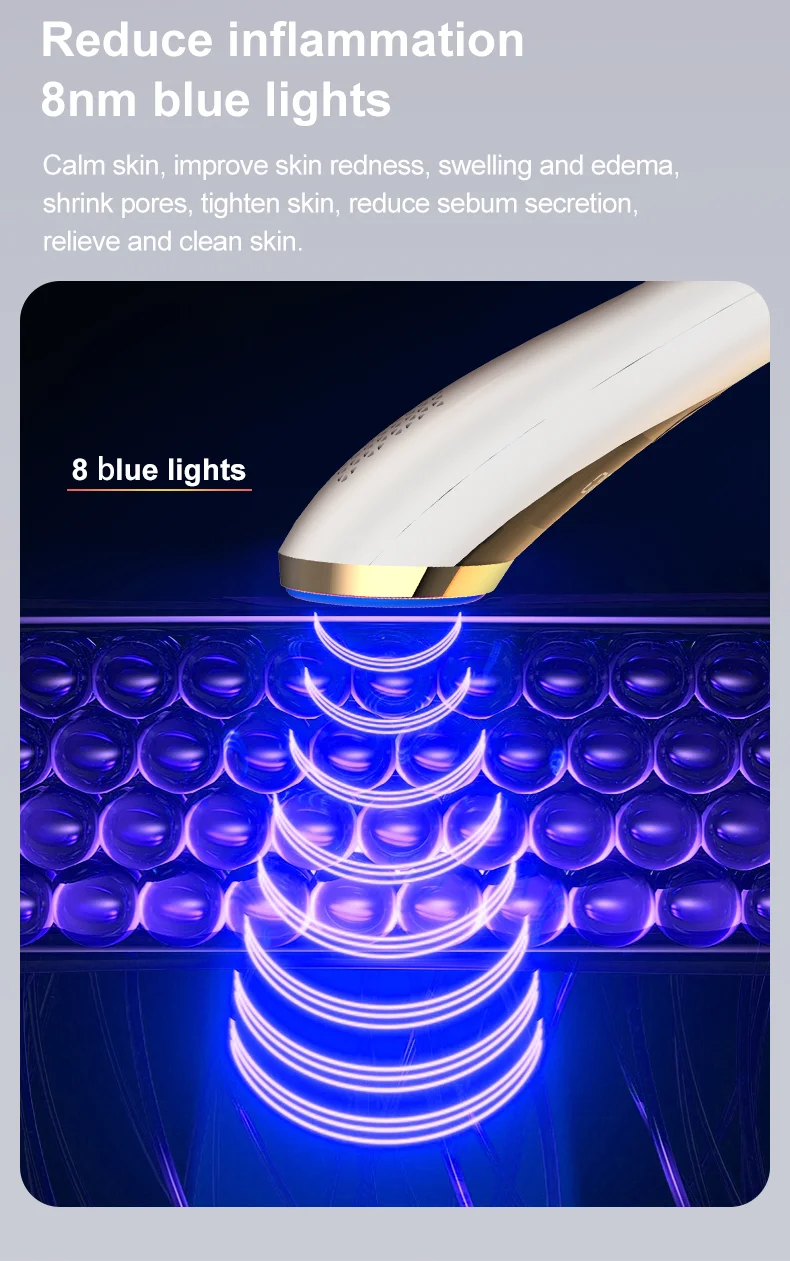 جهاز التجميل للمكتبة الذكية متعدد الوظائف لشد الشد ومضاد للتجاعيد وتبريد الوجه ومضاد للشيخوخة #3