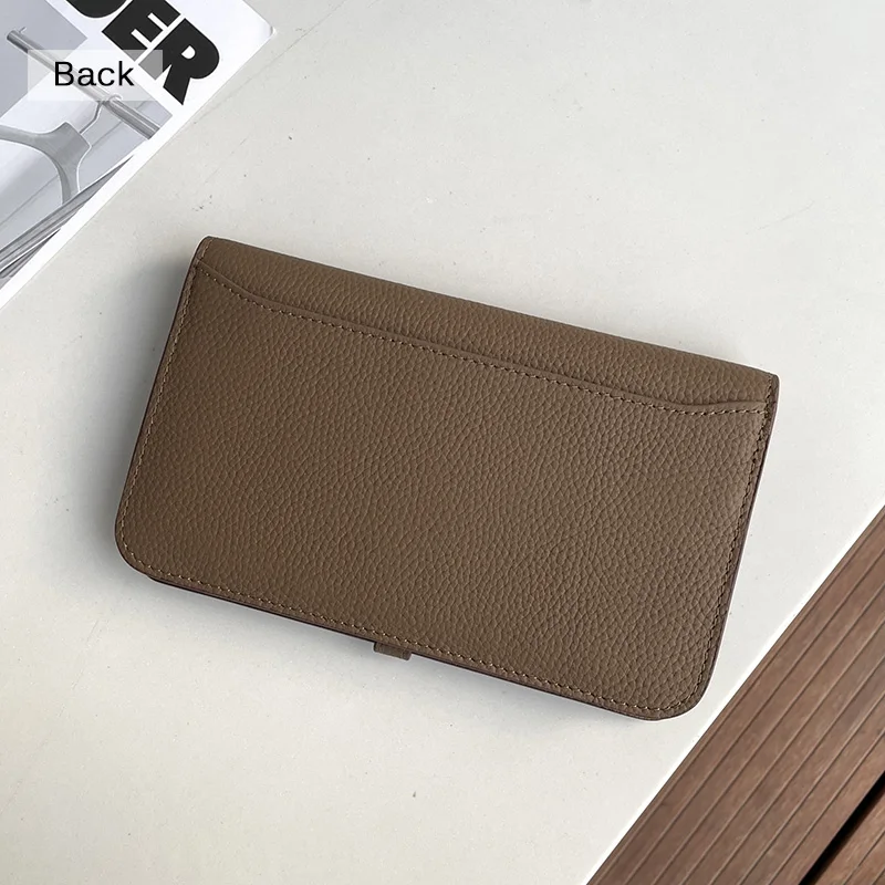 Genuine Leather Women Wallets First Layer of Cowhide Clutch Bag High Capacity Long Wallet With Coin Purse Phone Hasp Clutches