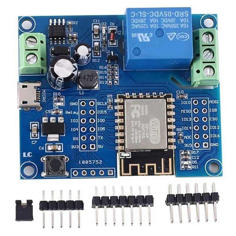 Wifi Relay Controller Module, Dc 5V 8V-80V Esp8266 Draadloze Controller Module ESP-12F Voor Iot Smart