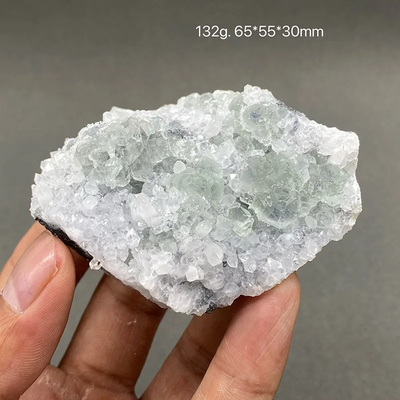 100% Natural China hu nan Xianghualing green Vitreous Transparent Fluorite Specimen Calcite Healing Crystal Stone