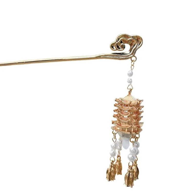 دبابيس شعر راقية، دبابيس شعر مضيئة، إكسسوارات شعر على الطراز القديم، أغطية رأس هانفو على الطراز الصيني التقليدي #5