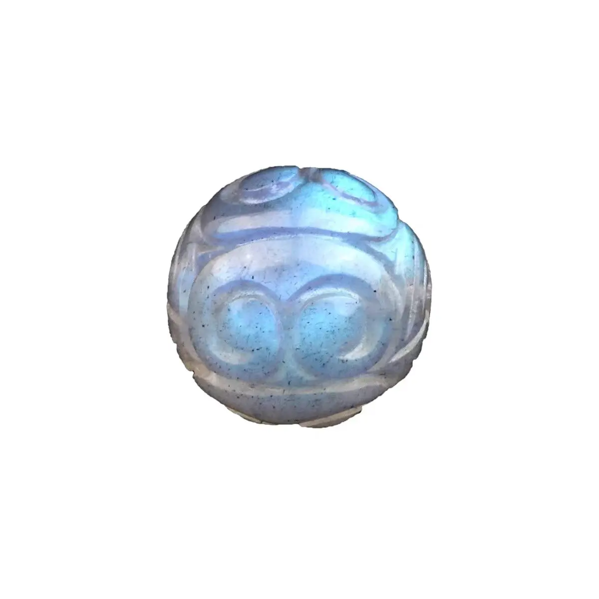one piece  carved round 12mm Labradorite nature for making jewelry necklace FPPJ wholesale loose beads