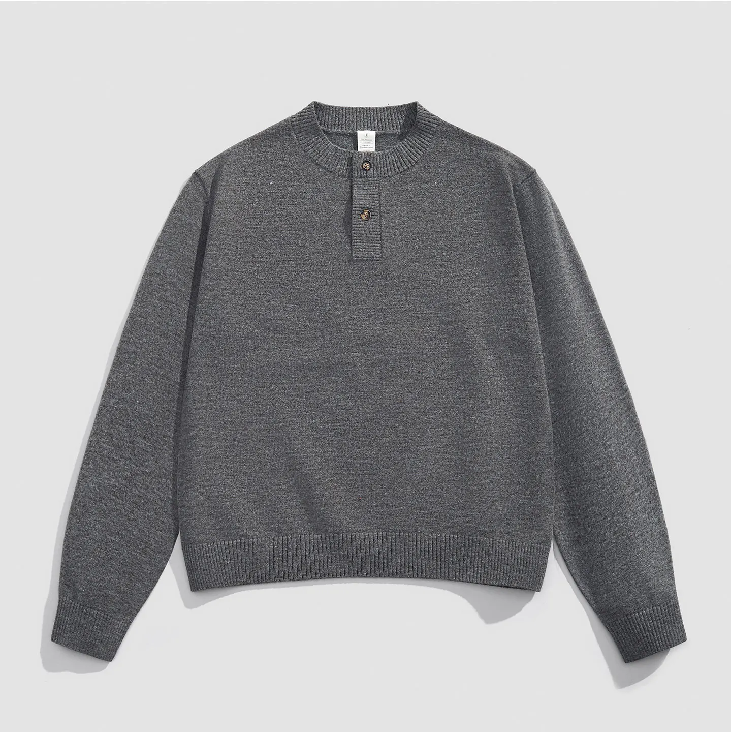 

Trade King Men's Soft Skin-friendly Knitted Sweater Henry Collar ell Button Autumn Winter Faion Breathable Long Sve Cr...