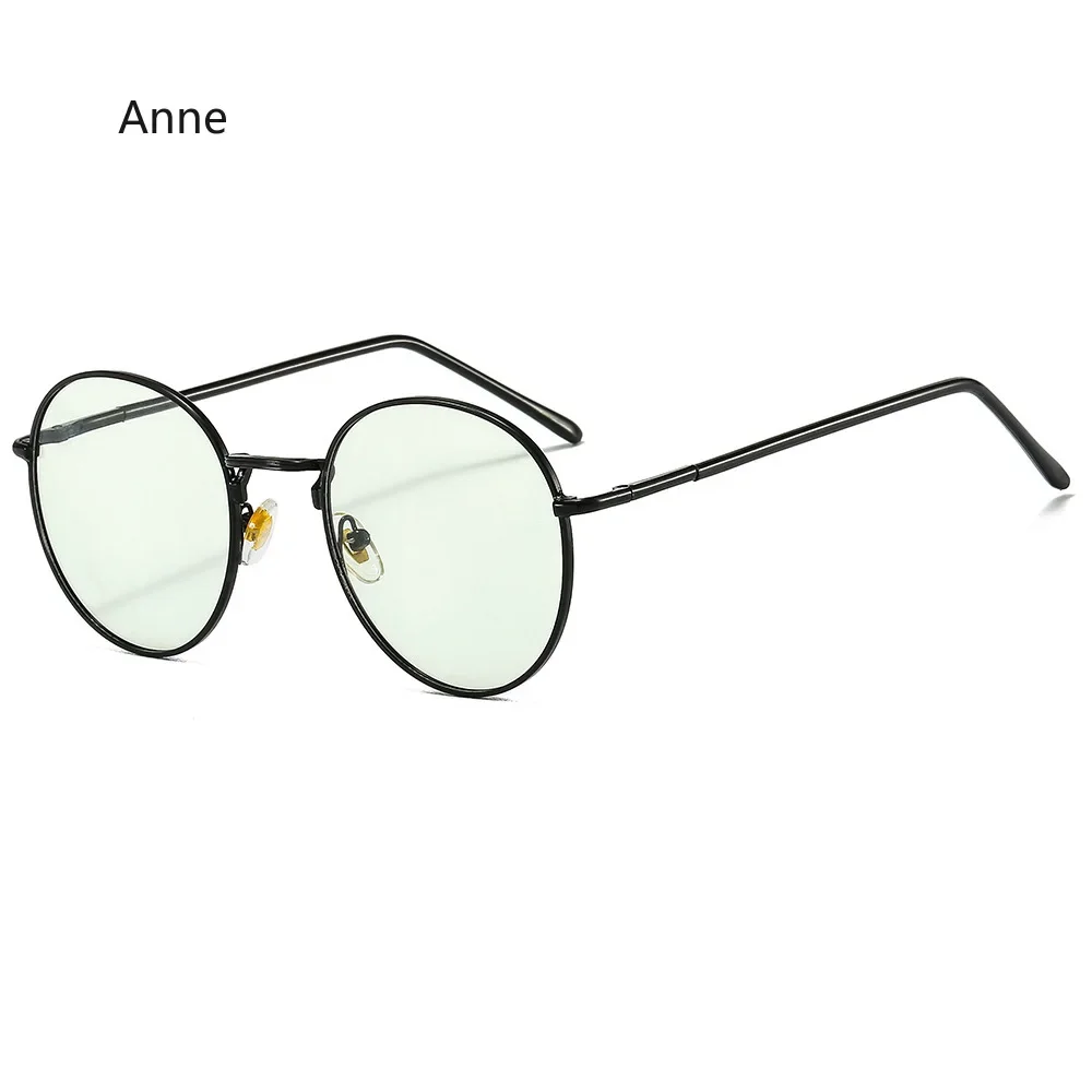 نظارات مستديرة فوتوكرومية للرجال ، معدن أسود ، حجب الضوء الأزرق ، حماية UV400 ، نظارات شمسية مضادة للوهج ، ظلال كمبيوتر عتيقة