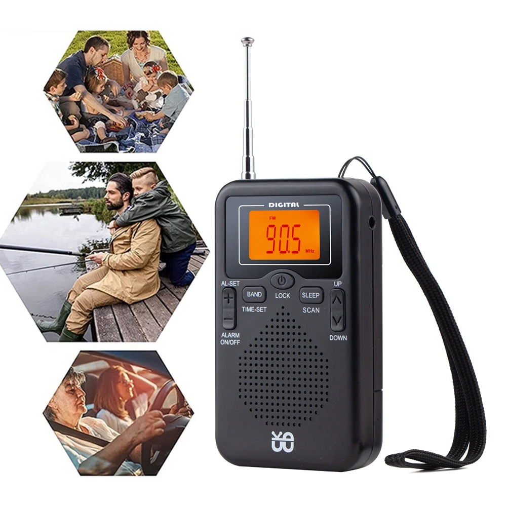 

AM FM Radio LCD Display Pocket Radio Portable Radio for Walk/Jogging/Gym/Camping