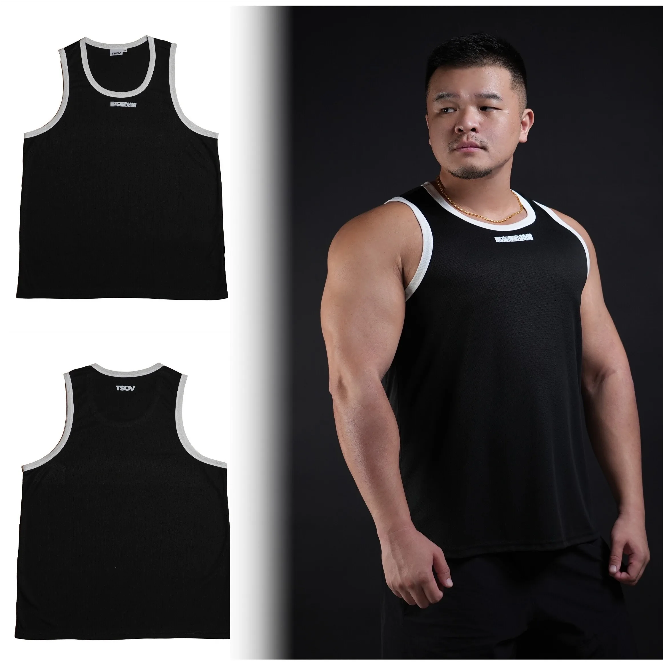 New Fashion Men Mesh Sports Tank Tops, Breathable Gym Sleeveless Singlet, Quick Dry Men\'s Oversize Undershirt Vest, S M L XL XXL