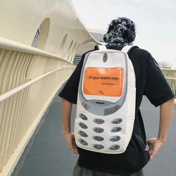 Impermeável PU Hip Hop estilo mochila, grande capacidade, moda urbana, pendulares, zíper, alta qualidade, venda quente, novo, 2022