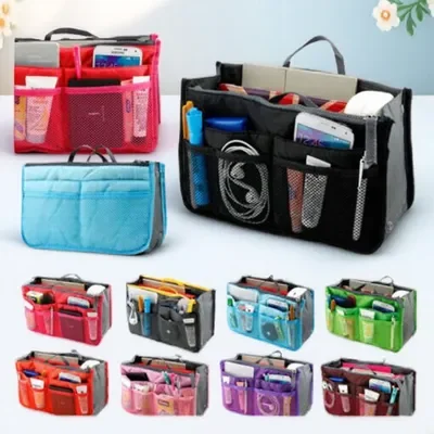 

Multifunctional Bi-fold Storage Bag Double Zipper Large Capacity Storage Arrangement Makeup Toiletries Large Classification Bag