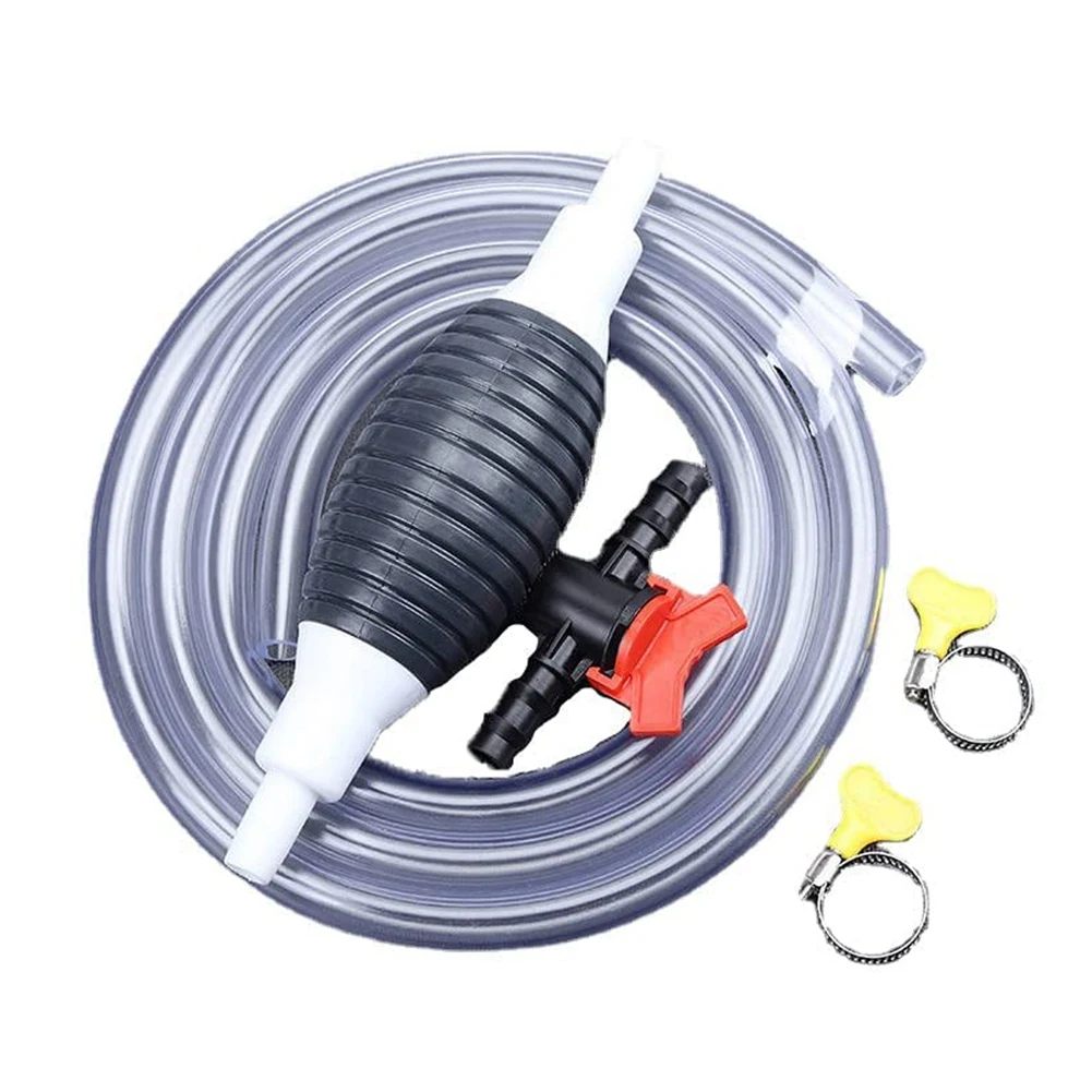 Multifunction Liquid Sucker Pump, Manual Fuel Transfer Pump Gasoline Siphon Hose, Portable Siphon Pump (1Meter)