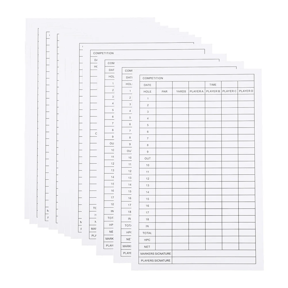 

18Pcs Golf Scorecards Waterproof Portable Score Recording Paper for Golf Players Clear Readable Score Cards Competition Practice