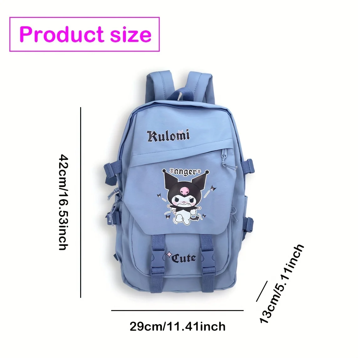 Mochila Sanrio de dibujos animados para mujer, morral de gran capacidad para estudiantes, periféricos de anime, 1 piezas