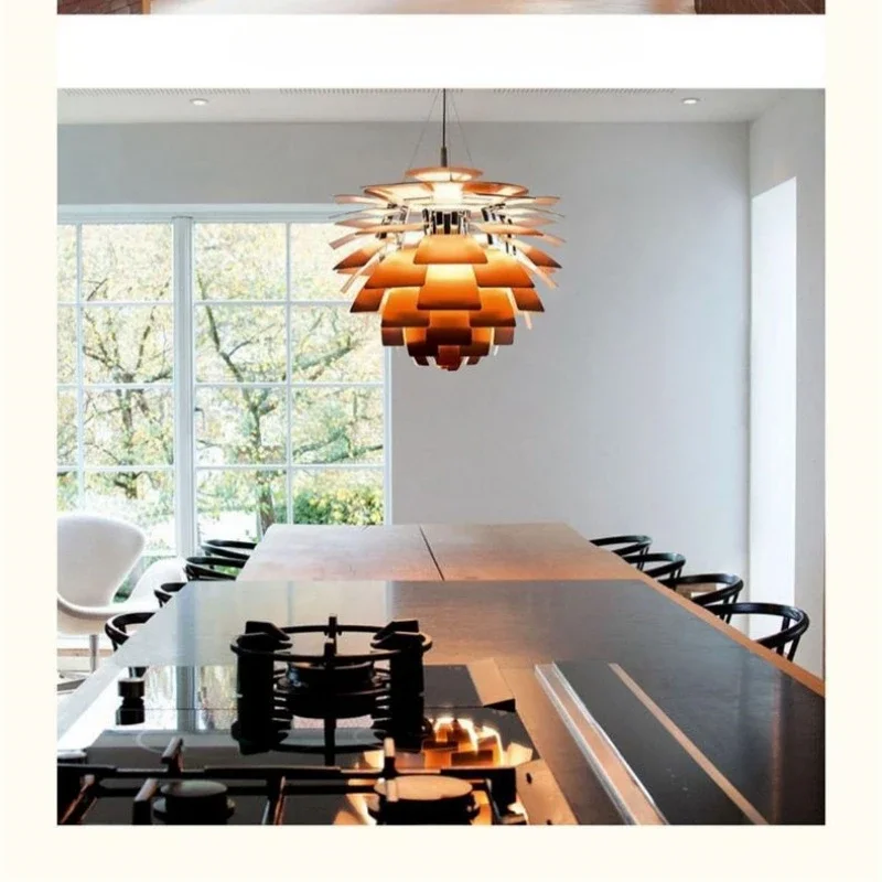 Danish Designer Luxury Pine Cone Led Pendant Lamp Restaurant Hotel Living Room Bedroom High-end Chandelier Indoor Decor Lighting