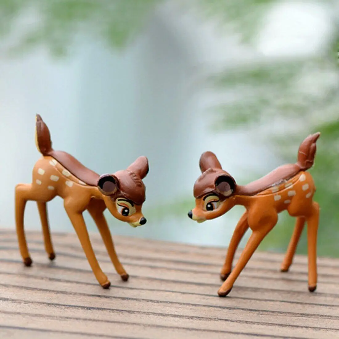 Home Cute Room Decor Accessories Miniatures Furniture Gift 2PCS Lot Artificial Mini Sika Deer Fairy Garden Gnomes Moss Terrarium