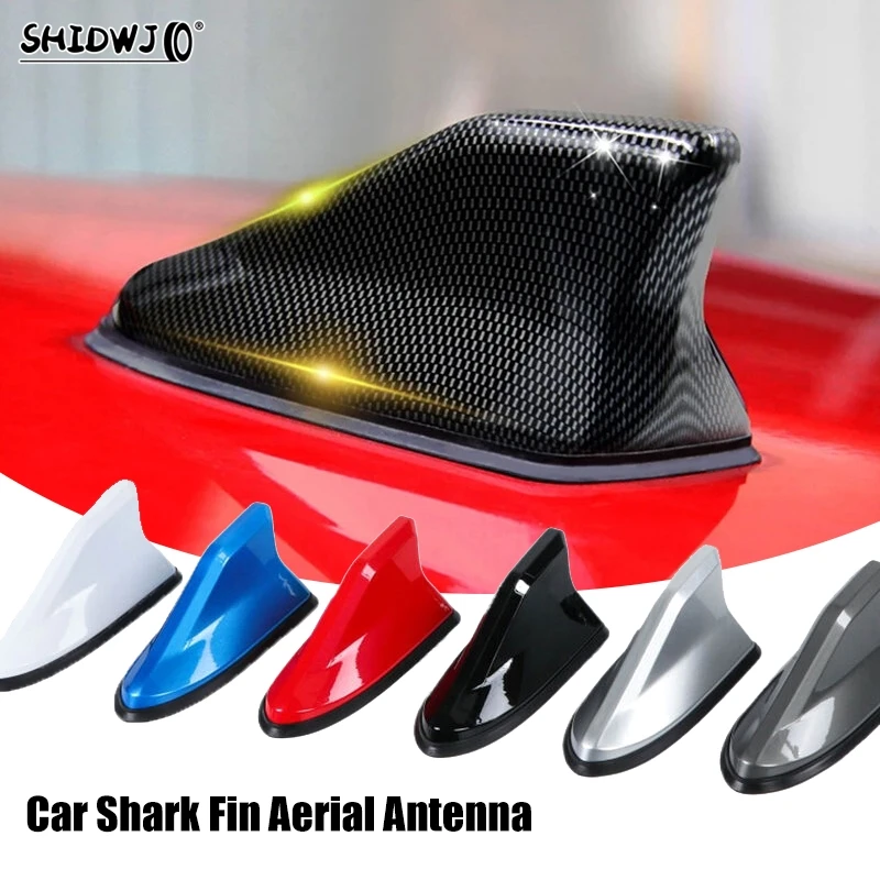 1pcs Universal Car Roof Top Mount Shark Fin Aerial Antenna Toppers Auto Radio AM FM Antenna Signal Amplifier Aerial