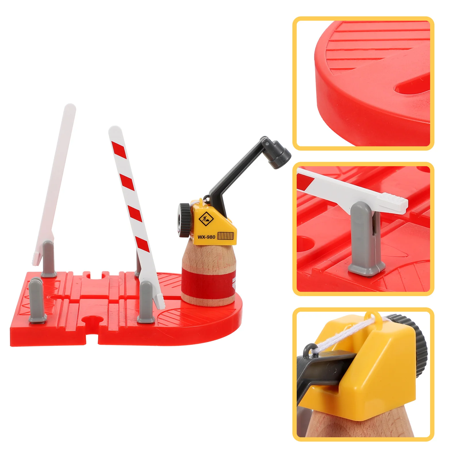 Rail Crane Accessories Children Toy DIY Train Compatible Simulated Funny Model Wood Weather-resistant