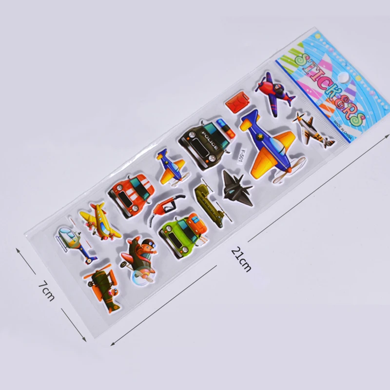 6~24pcs Bubble Stickers Cartoon Engineering Vehicle Various Styles Reusable Stationery Stickers Student Classroom Rewards TMZ