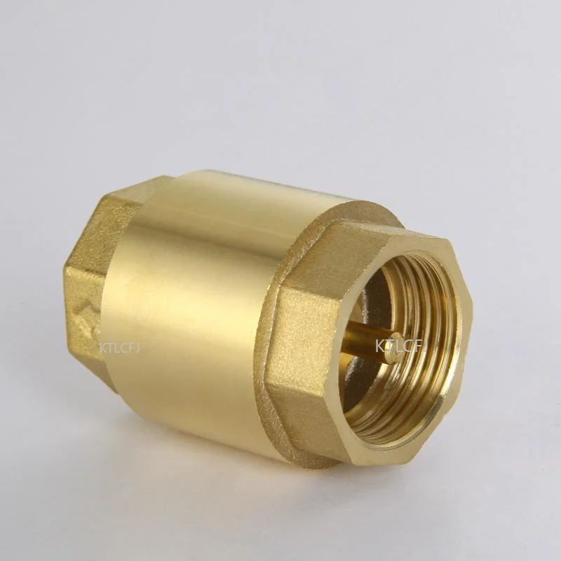 1pcs DN15 DN20 DN25 Brass Valve Water Pump Valve Thread In-Line Spring Check Valve for Water Control Check