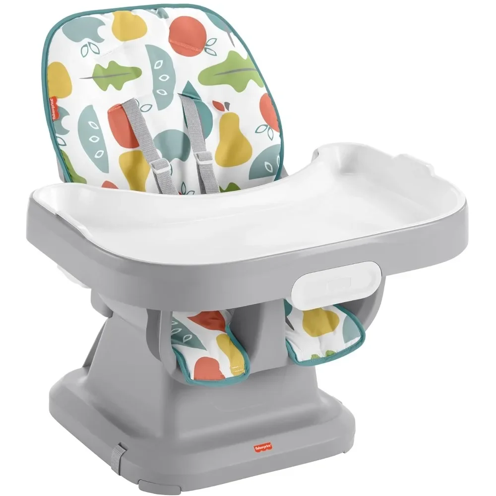 

Fisher-Price Baby to Toddler High Chair SpaceSaver Simple Clean Portable Dining Seat & Booster with Washable Deep Tray & Liner