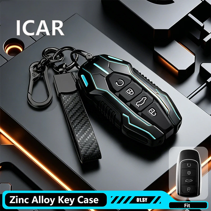 Mecha Style Zinc Alloy for Chery Tiggo 8 PLUS 8 Pro 7 Pro Arrizo 5 PLUS Omoda C5 5 Fx Remote Smart Car Key Case Cover Fob Bag