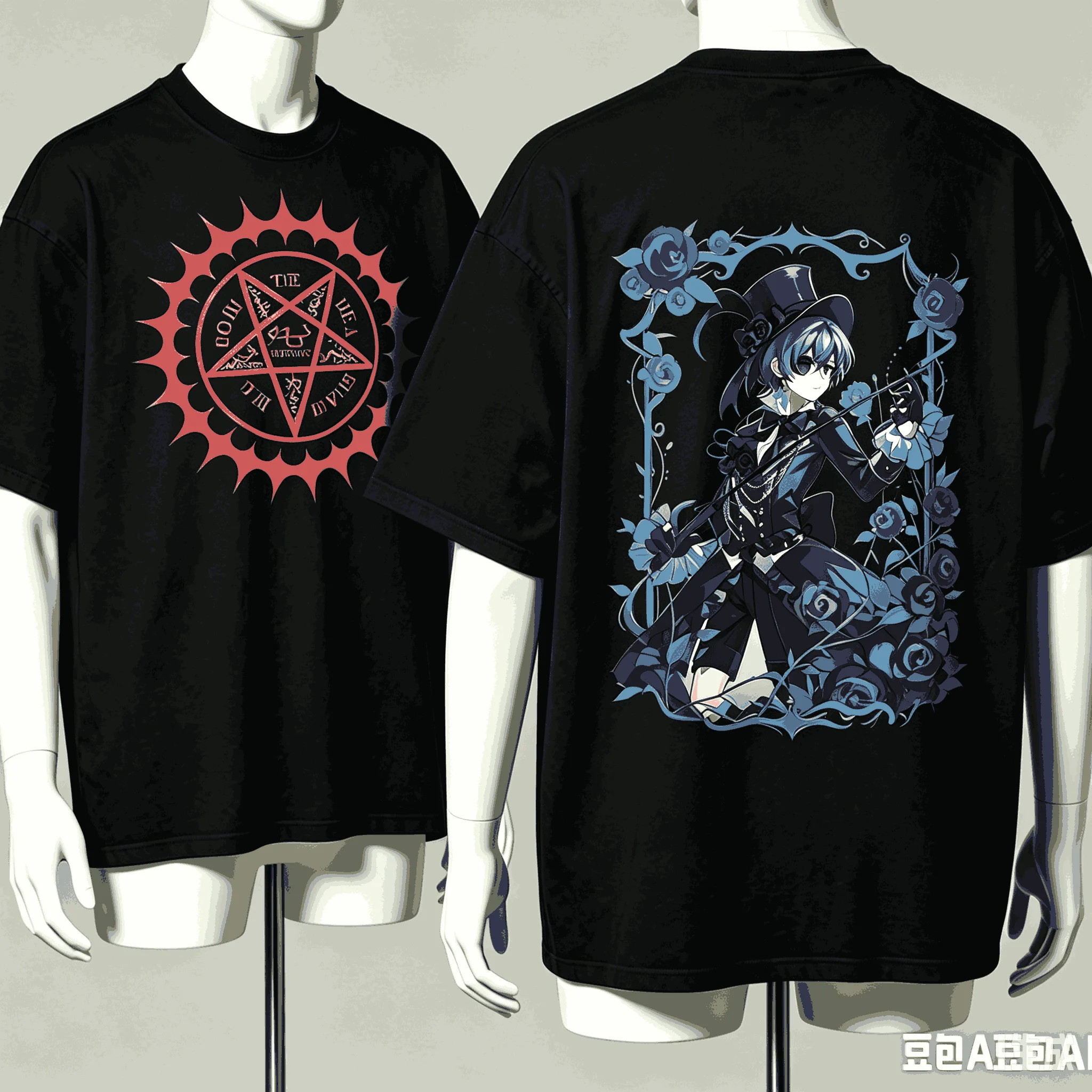 Black Butler Anime Lover T-shirt Harajuku Cotton New Model High Street Retro Fashion Oversized Unisex hot product Classic tee