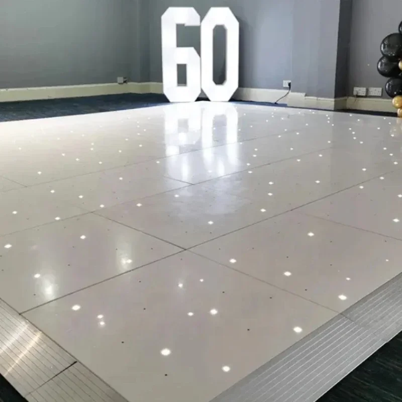

Portable Luminous White Color LED Dance Floor for Wedding Decoration