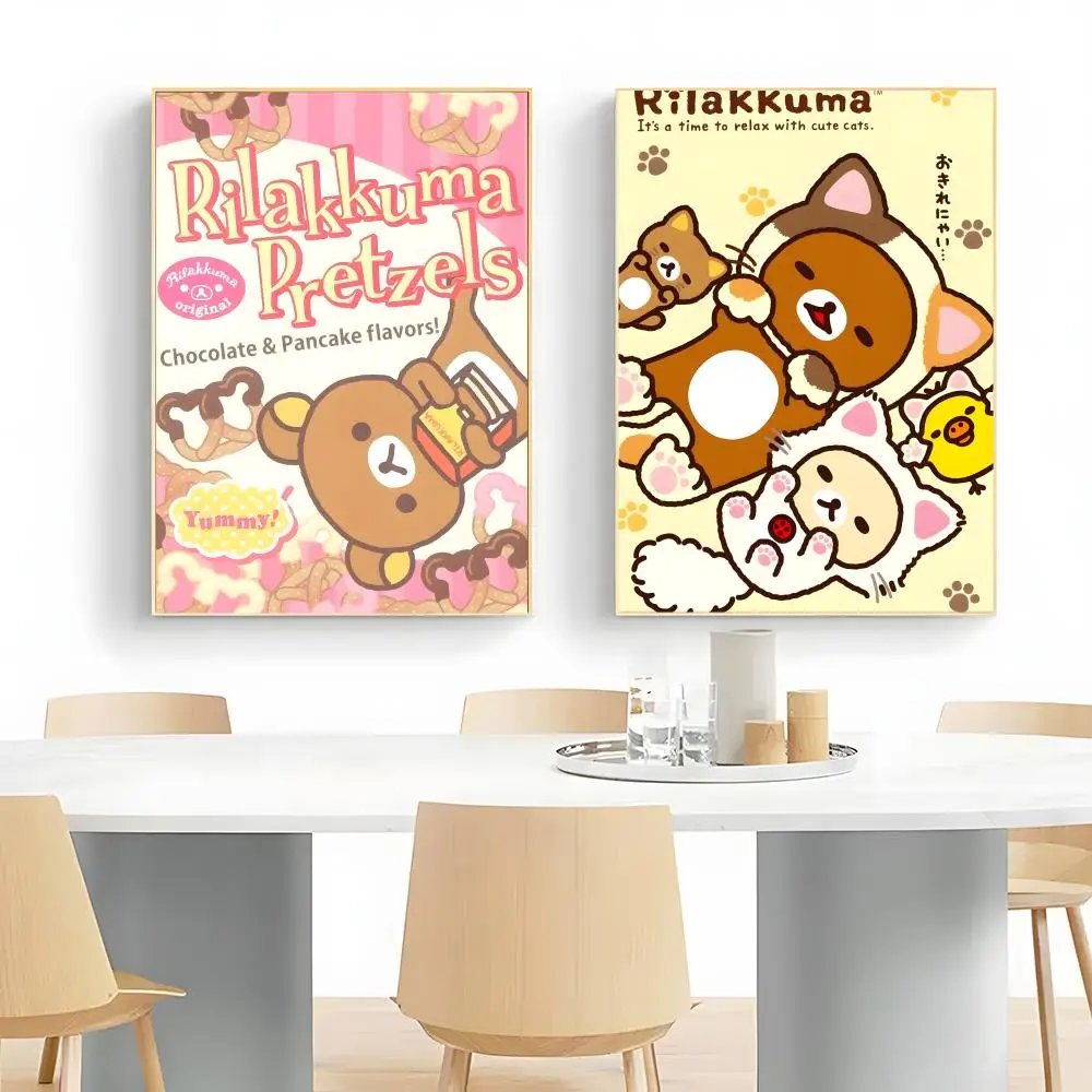 a-Anime c-Cute c-Cartoon R-Rilakkuma Poster Wall Art Print Decorative Mural Home Decor Gift Unframed