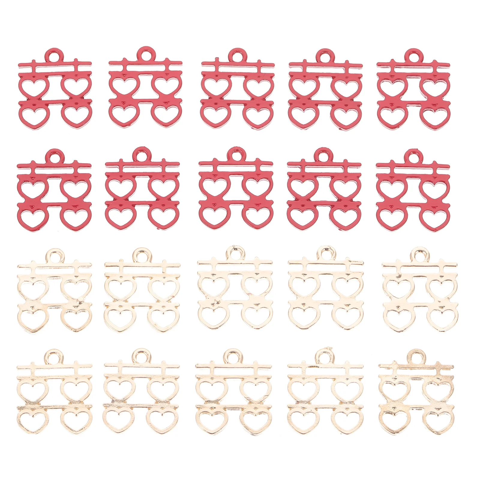 60Pcs Chinese Style Charms Alloy Pendant Wedding DIY Hanging Decoration Wedding Candy Bag Supplies