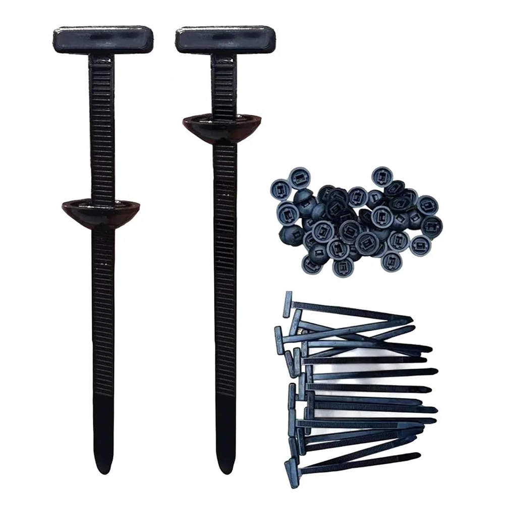 100pcs Nylon Cable Ties For Cars - Self-Locking Fasteners For Quick Repairs Zip Tie Buckle Through Nail Cable Tie Buckle