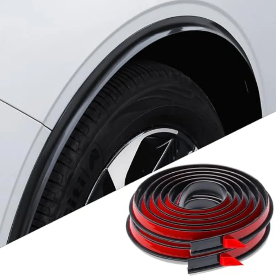 

Glossy Wheel Arch Protector 21Feet Glossy Universal Car Fender Trim Anti-Scratch Mud Guard for Cars SUV Pickup RV