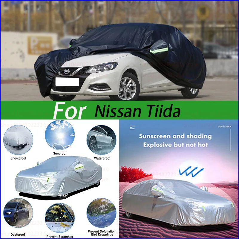 

Universal Full Car Covers Outdoor Waterproof Sun Rain Snow Dust Resistant Protection UV Car Cover for Nissan Tiida