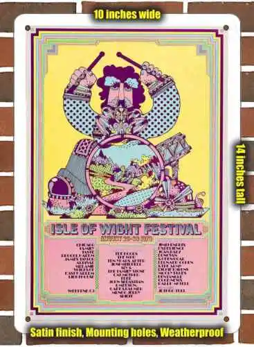 Metal Sign - 1970 Isle of Wight Festival 2- 10x14 inches