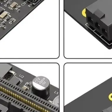 For M.2 For M-Key 2230 2280 to For PCIe 4.0 x16 External Graphics Card Adapter with 6-Pin Right-Side Installation