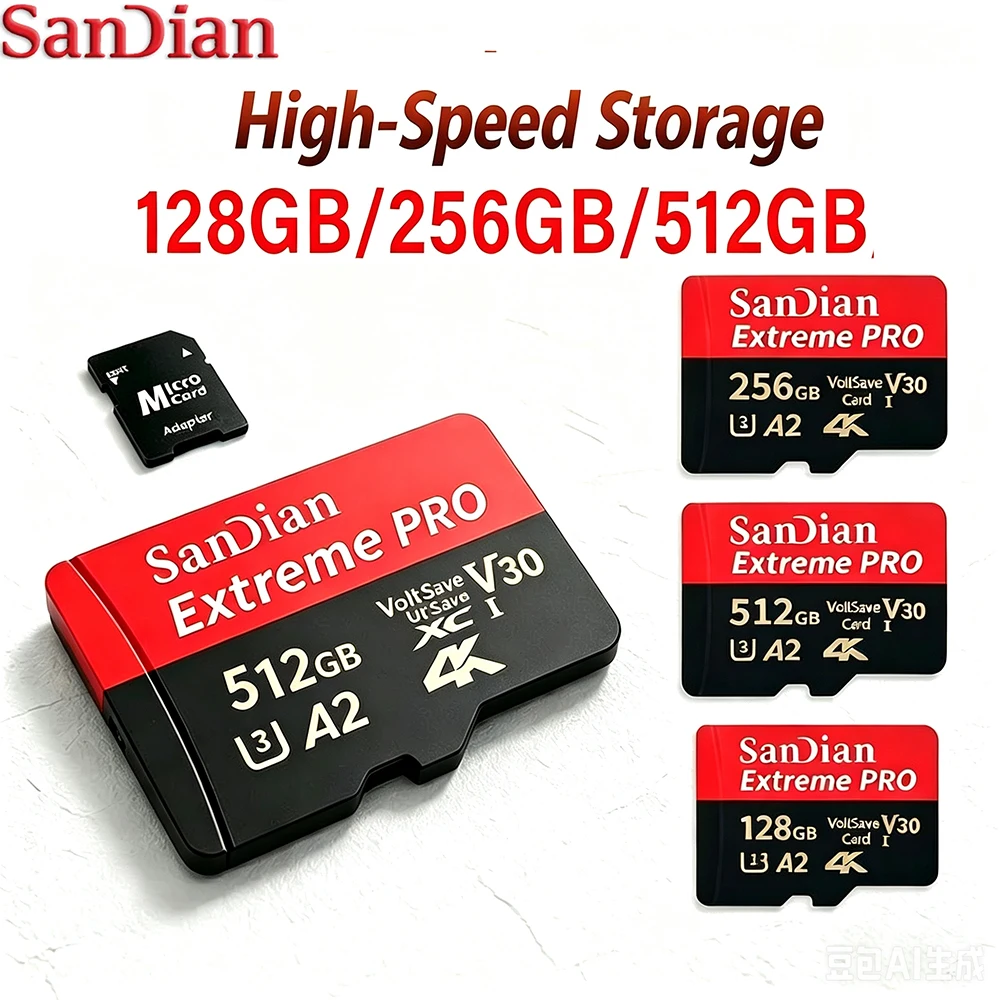 Carte Micro TF V30 Classe 10 Grande Capacité 2026 – Offre Spéciale – Plusieurs Tailles Disponibles pour Ordinateurs de Bureau, Surveillance et Téléphones
