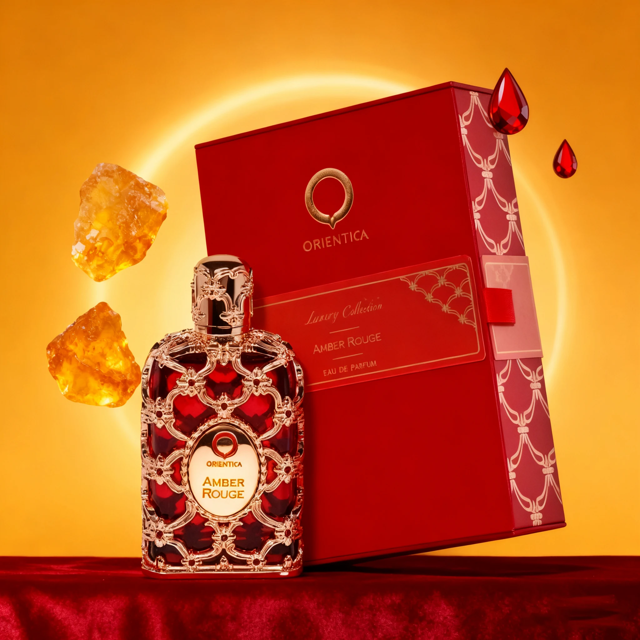 Женские духи Orientical Royal Amber Rouge — 2,7 унции, стойкий цветочный аромат с формулой без спирта, идеальный рождественский подарок