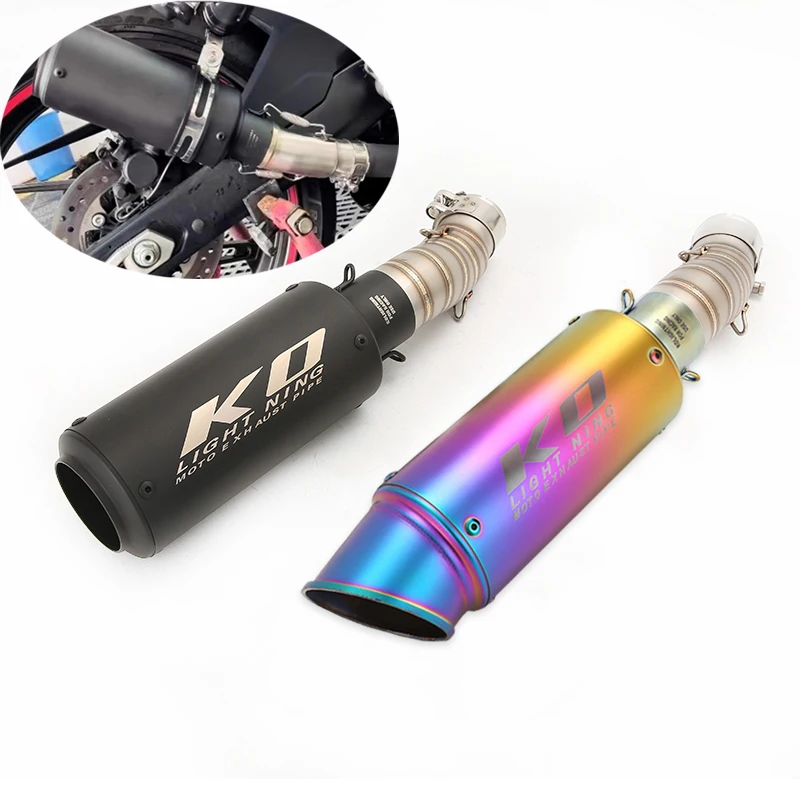 

51MM Exhaust Tips For CFMOTO 450SR 450NK 450SS 2022-2025 Motorcycle Mid Link Pipe Muffler Escape with DB Killer