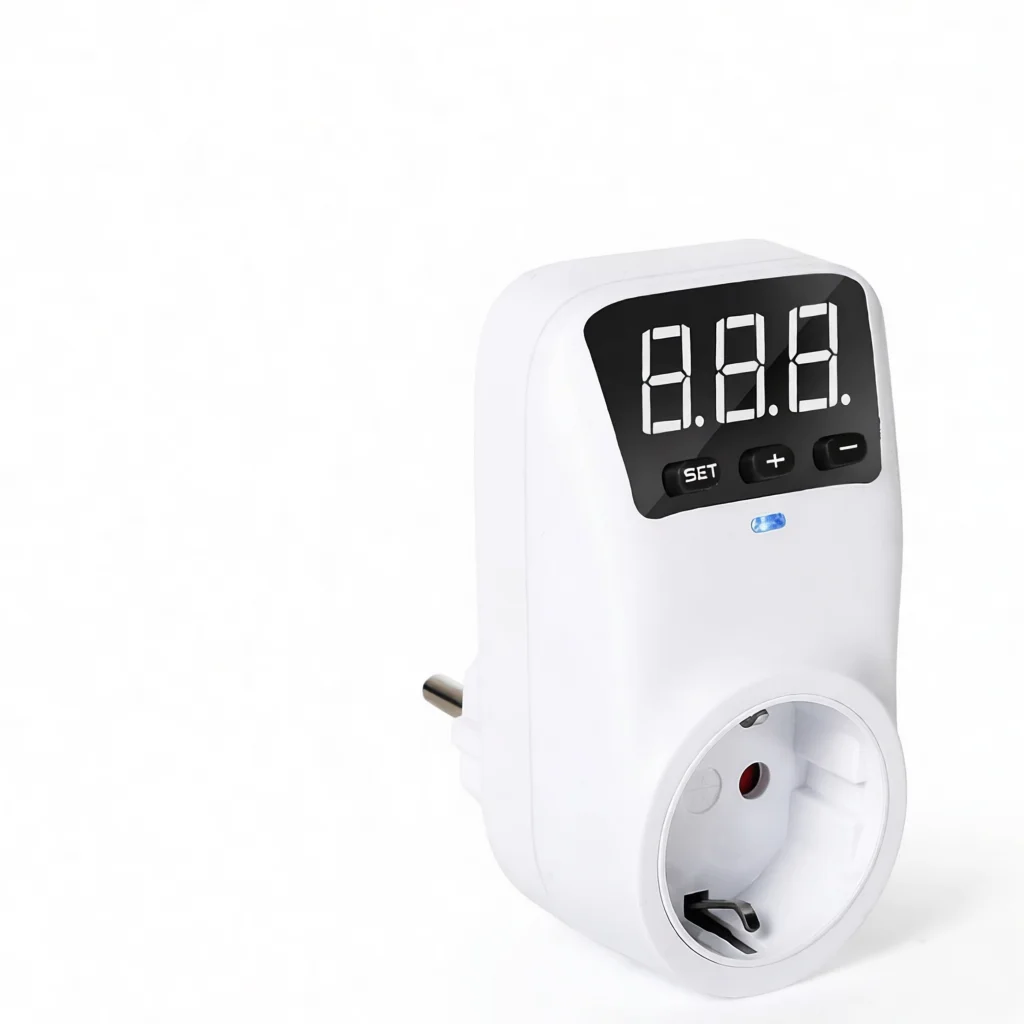 EU Plug Digital Voltage Management Socket Adjustable Guard Monitor Overvoltage Undervoltage Safety Cutoff Power Device