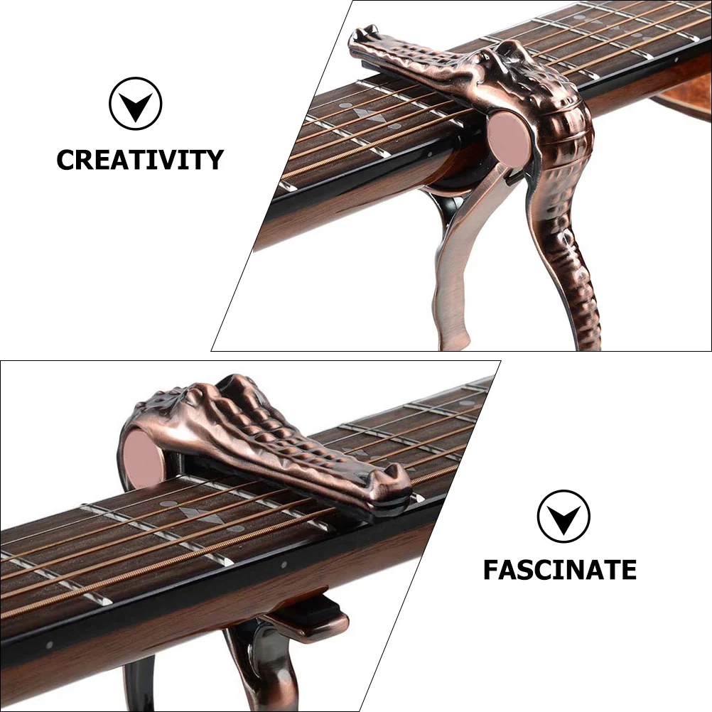 Tragbare Metall Gitarre Capo Krokodil Design Ton Modifizierte Klemme Schnelle Pitch Einstellung Professionelle Gitarre Zubehör