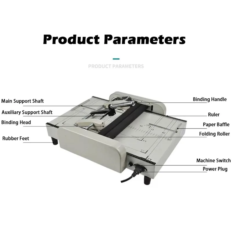 Format Manual Binding and Folding Machine A3 Booklet Riding Saddle Stapler Pamphlet Broshure Binding & Folding Machine 220V