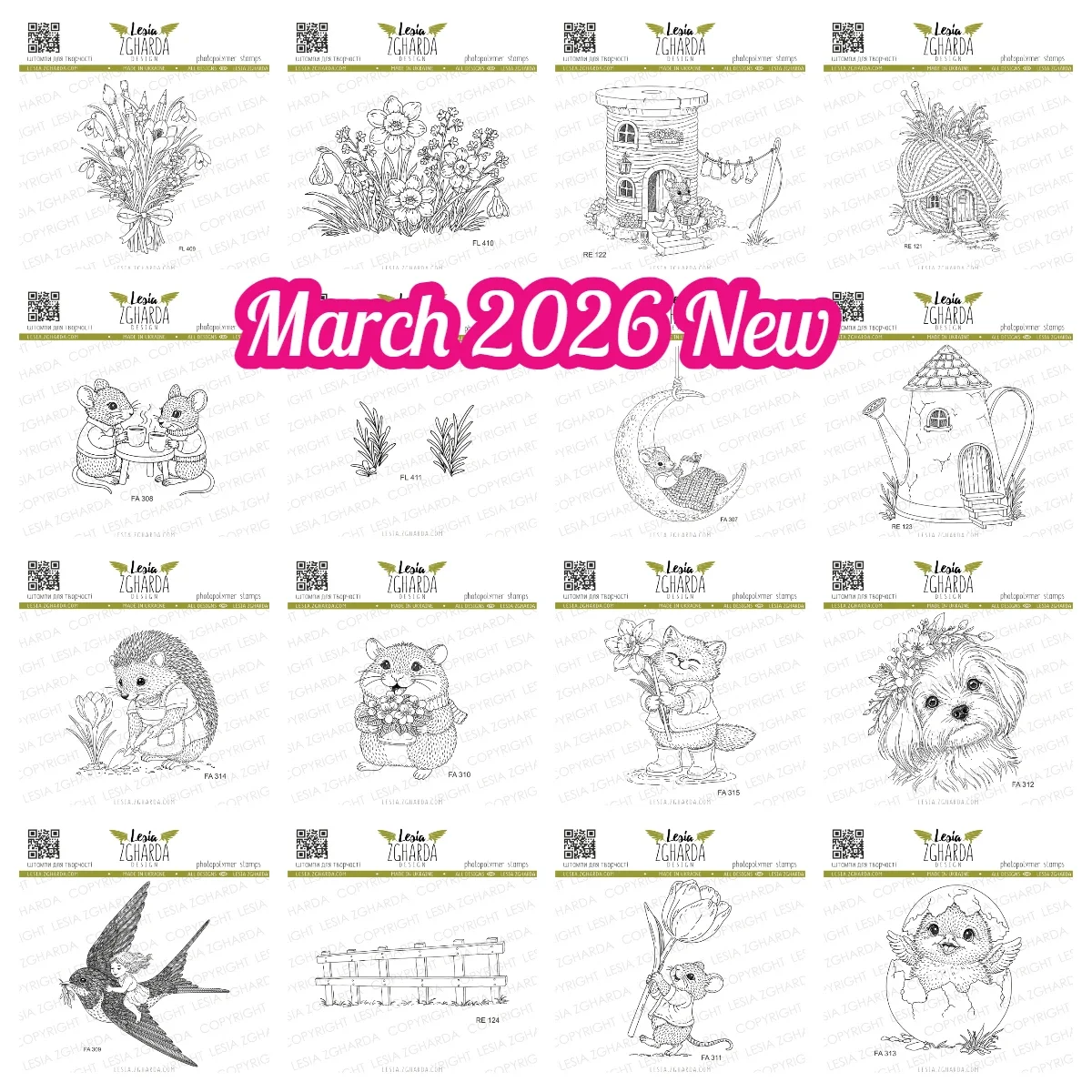Bumblebee with a Flower Bouquet Chihuahua Cuddle Hedgehog Mouse June 2026 New Transparent Stamps for DIY Handmade Photo Album 3