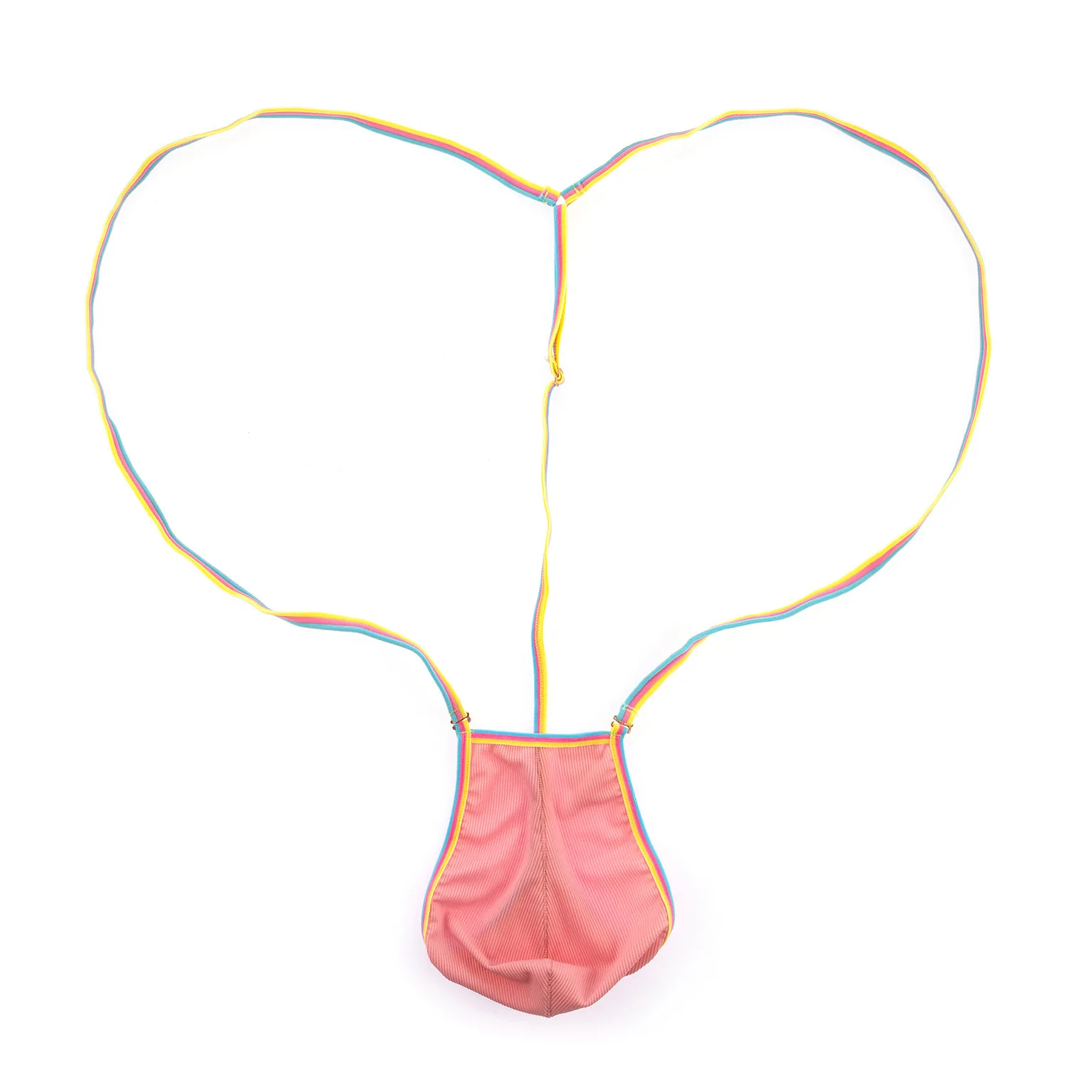 

Men's Colorful Strap G-string, Adjustable Erotic Jockstrap Underwear
