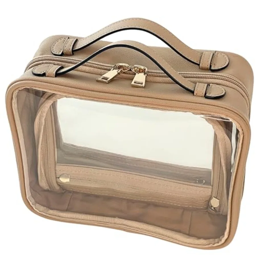 

Clear Makeup Bag Toiletry Bag for Women Cosmetic Case Large Capacity Travel Make Up Bag Organizer Transparent Storage Compartme
