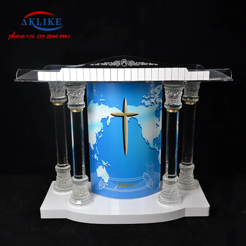 Standing Church Pulpit Unique Speech Podium Custom Transparent Lectern Pastor Preach Desk Priest Sanctuary Rostrum Free Shipping